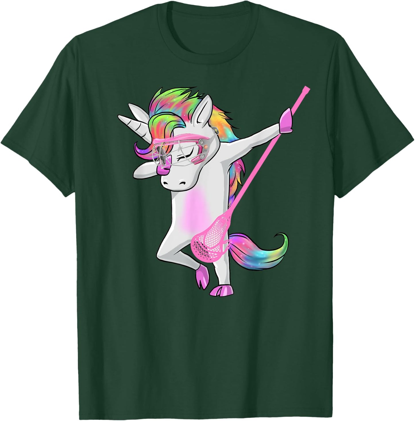 reLAX unicorn dab youth lacrosse Lacrosse funny T-Shirt - T-Shirt | Forest