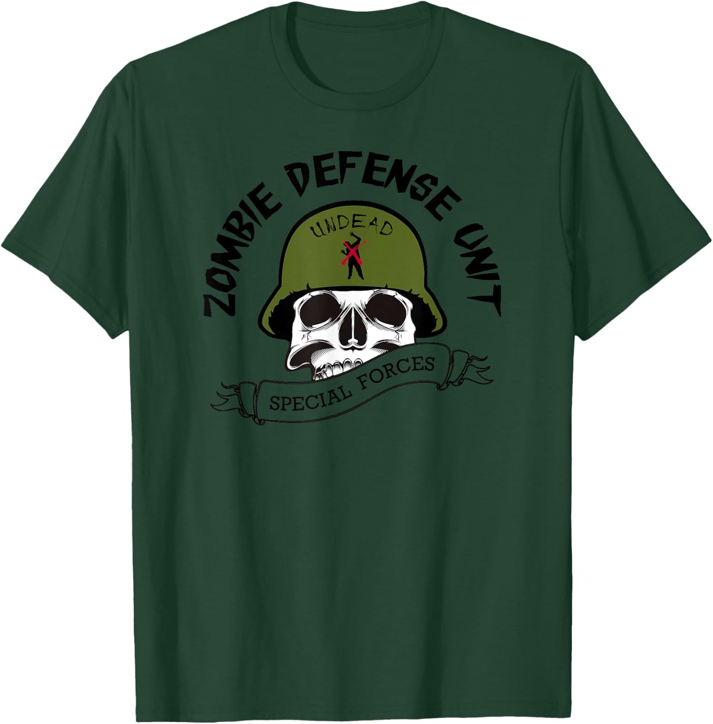 Zombie Hunter Special Forces Zombies Soldier T-Shirt - T-Shirt | Forest