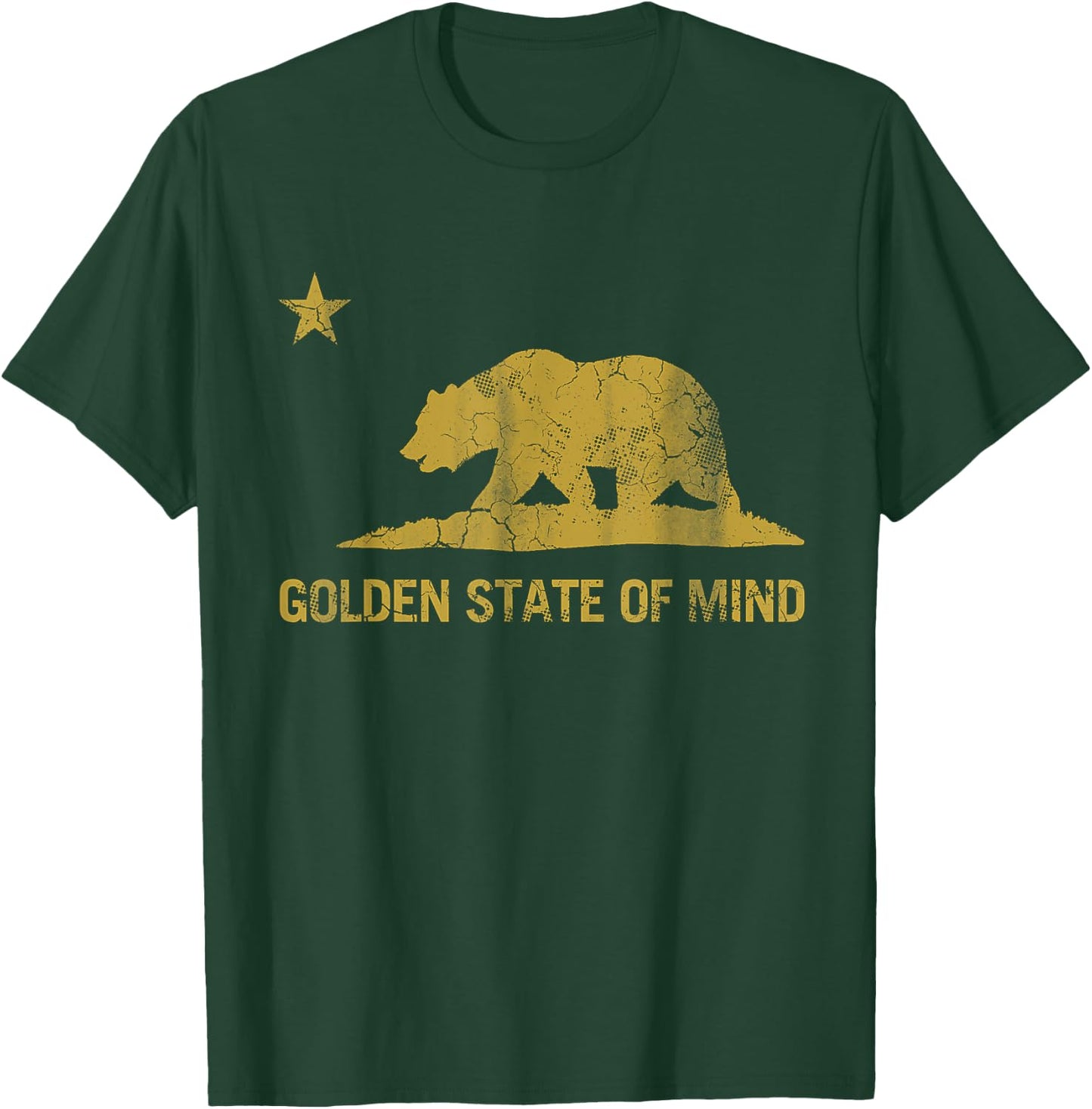 California Golden State Of Mind Retro Fade T-Shirt - T-Shirt | Forest
