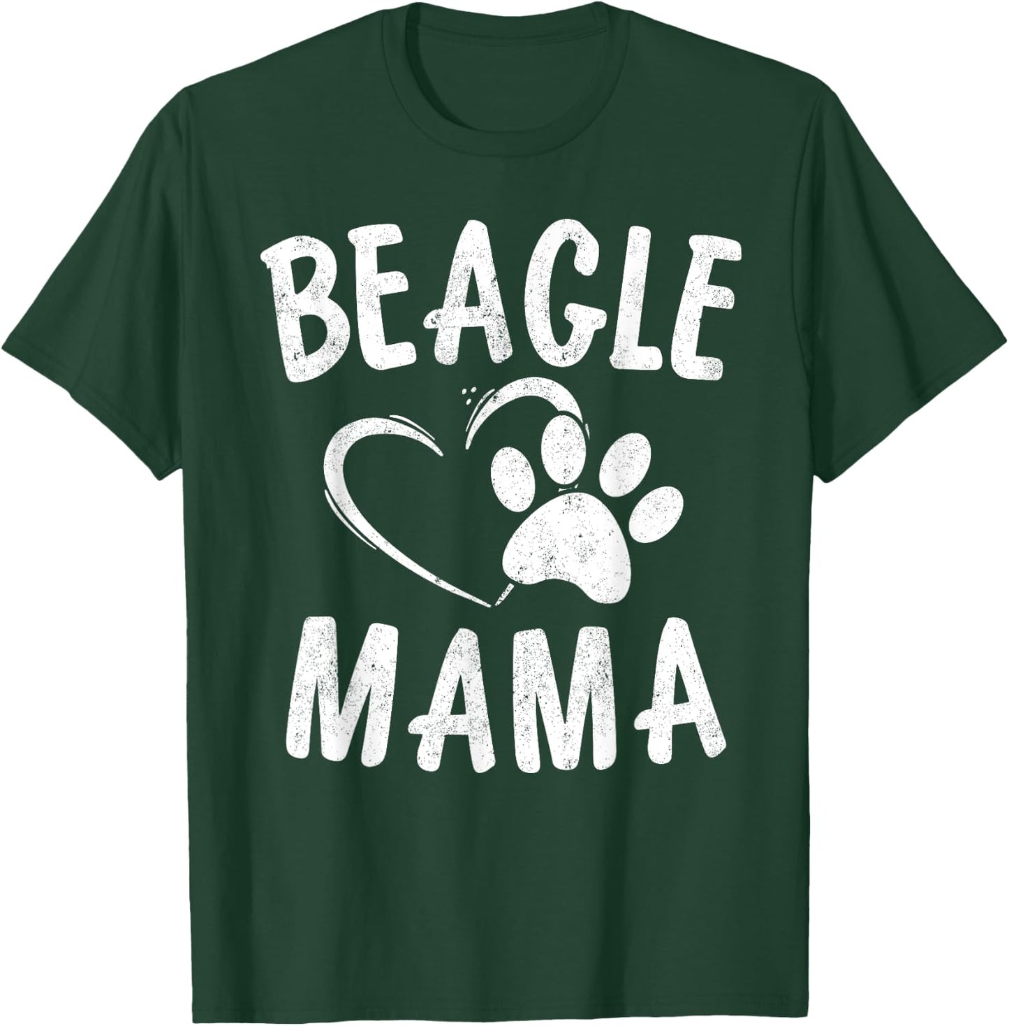 Funny Beagle Mama Gift Pet Lover Apparel Puppy Dog Mom Women Girls Kids T-Shirt - T-Shirt | Forest
