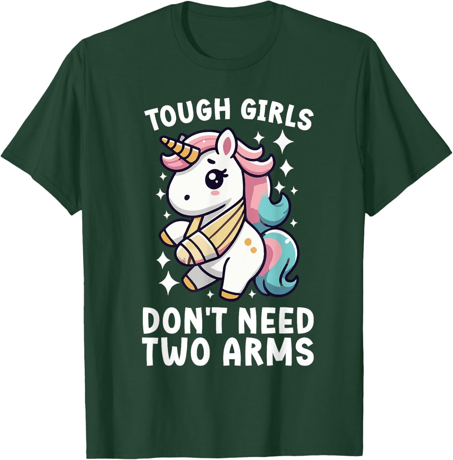 Broken Arm Recovery Unicorn Broken Arm Survivor T-Shirt - T-Shirt | Forest