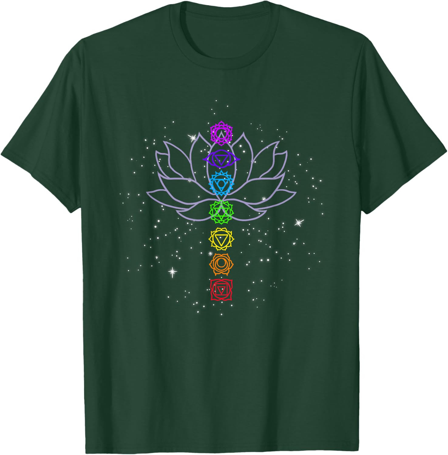Magical Mandala Lotus Lines Cool Mandala Design Lovers Gift T-Shirt - T-Shirt | Forest