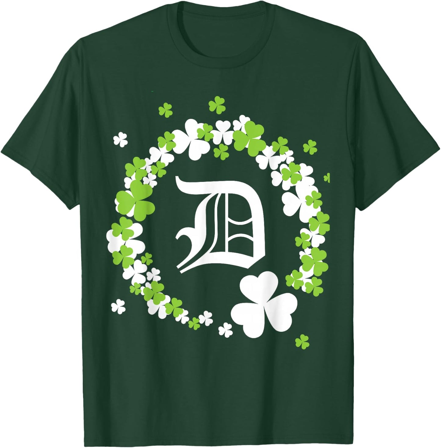 St Patrick's Day Detroit Michigan MI Shamrock 2022 T-Shirt - T-Shirt | Forest