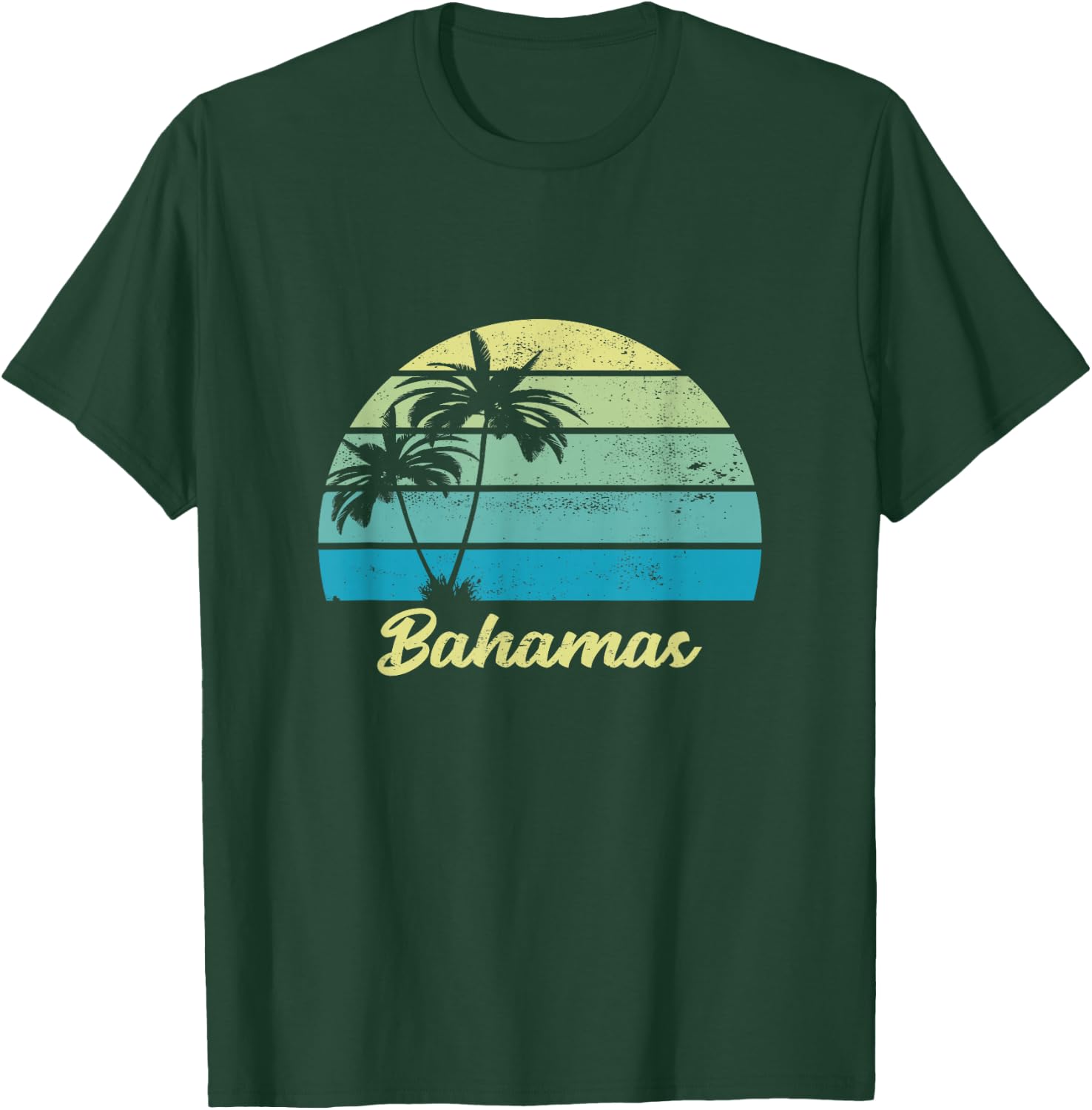 Bahamas Souvenir T Shirt Vacation Vintage Palm T-Shirt - T-Shirt | Forest