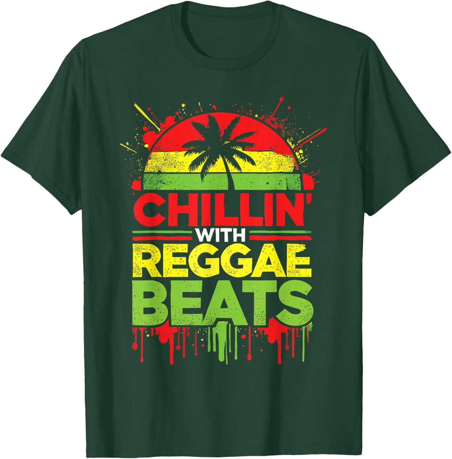 Chillin' With Reggae Beats Rasta T-Shirt - T-Shirt | Forest