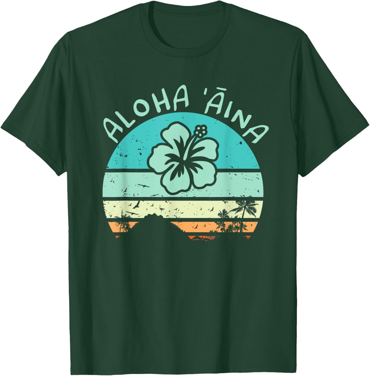 Aloha Aina Love of The Land T Shirt for Hawaii Hippies T-Shirt - T-Shirt | Forest
