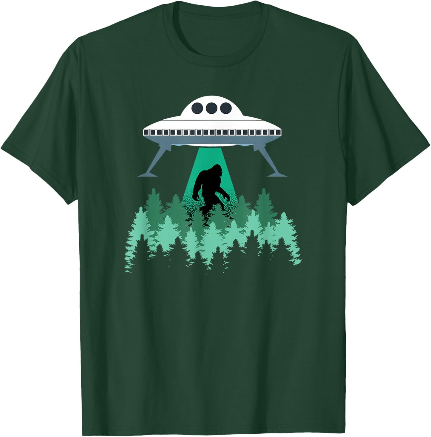 Bigfoot UFO Shirt Abduction Alien Conspiracy Gift T-Shirt - T-Shirt | Forest