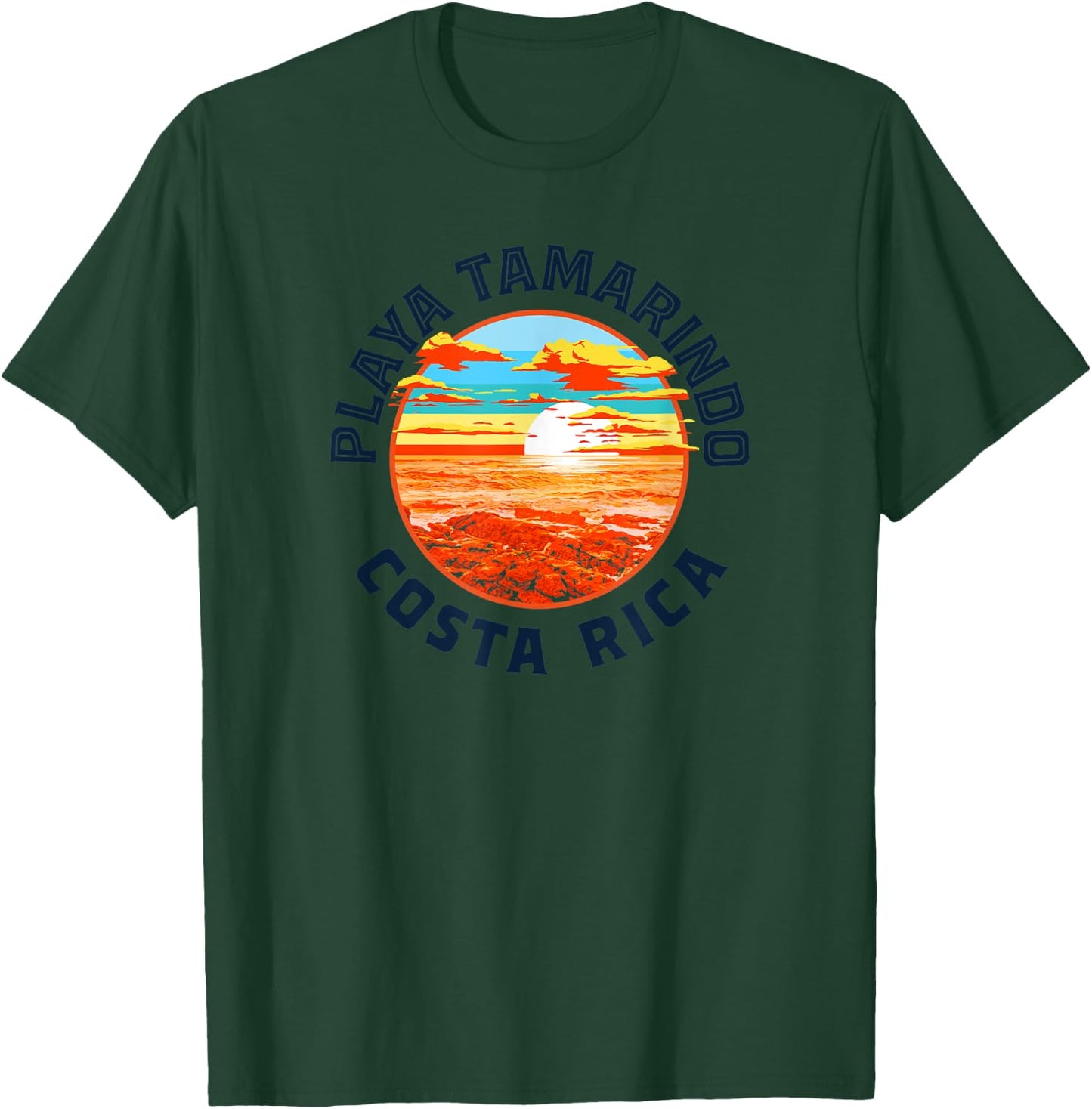 Playa Tamarindo Vintage Costa Rica Surf Style Graphic T-Shirt - T-Shirt | Forest