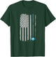 Pool Stick Billiards 8 Ball Vintage USA American Flag T-Shirt - T-Shirt | Forest