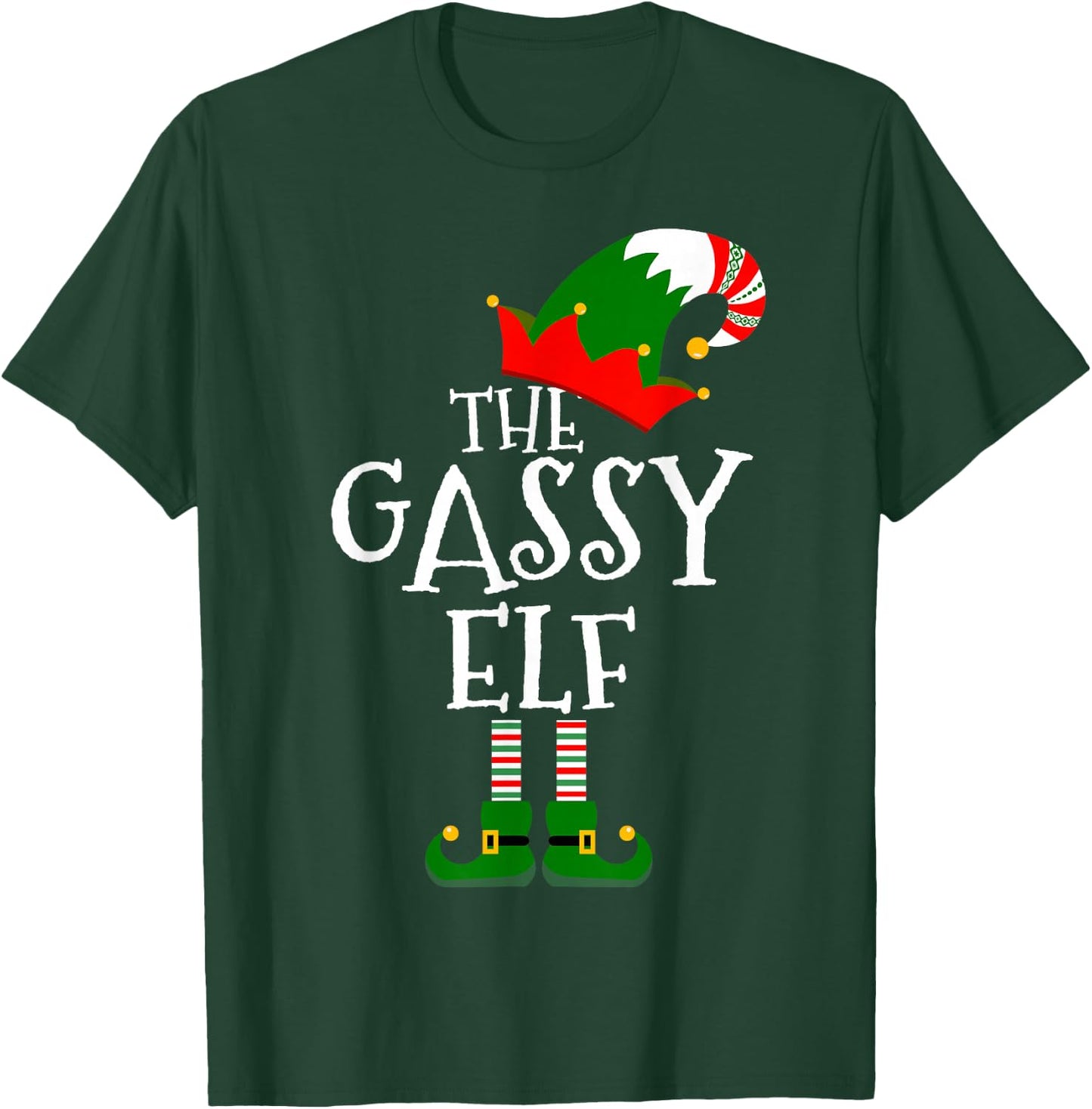 Funny The Gassy Elf Matching Family Group Gift Christmas T-Shirt - T-Shirt | Forest