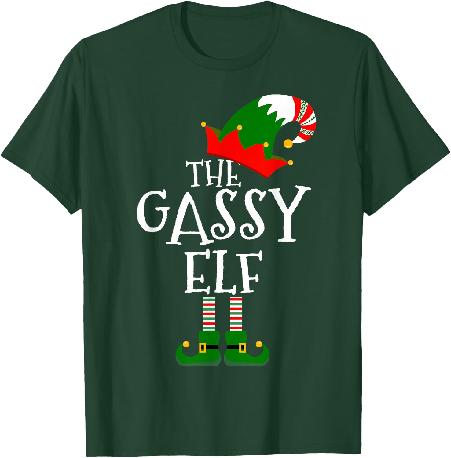 Funny The Gassy Elf Matching Family Group Gift Christmas T-Shirt - T-Shirt | Forest
