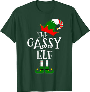 Funny The Gassy Elf Matching Family Group Gift Christmas T-Shirt - T-Shirt | Forest