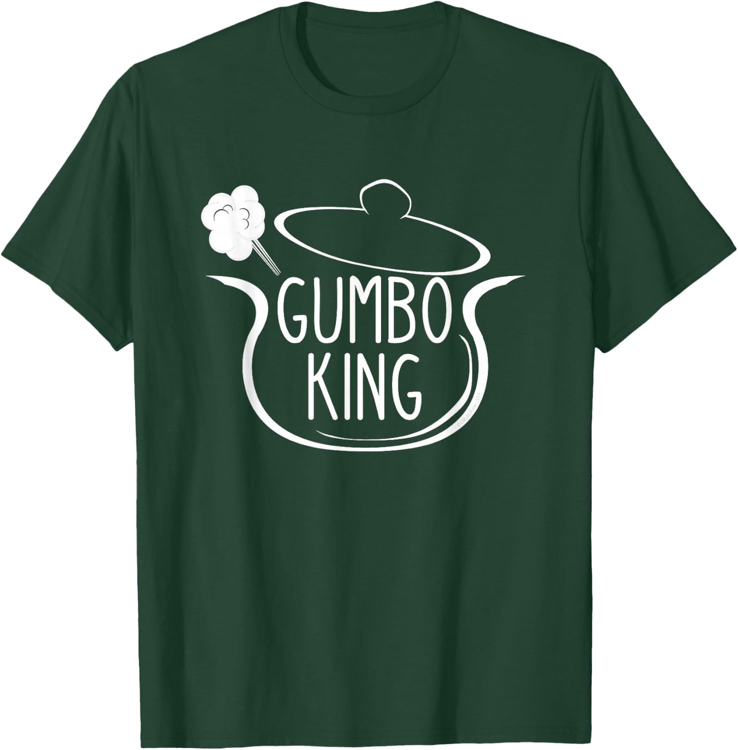 Gumbo King Gumbo Pot Drawing for Chef or Cook T-Shirt - T-Shirt | Forest