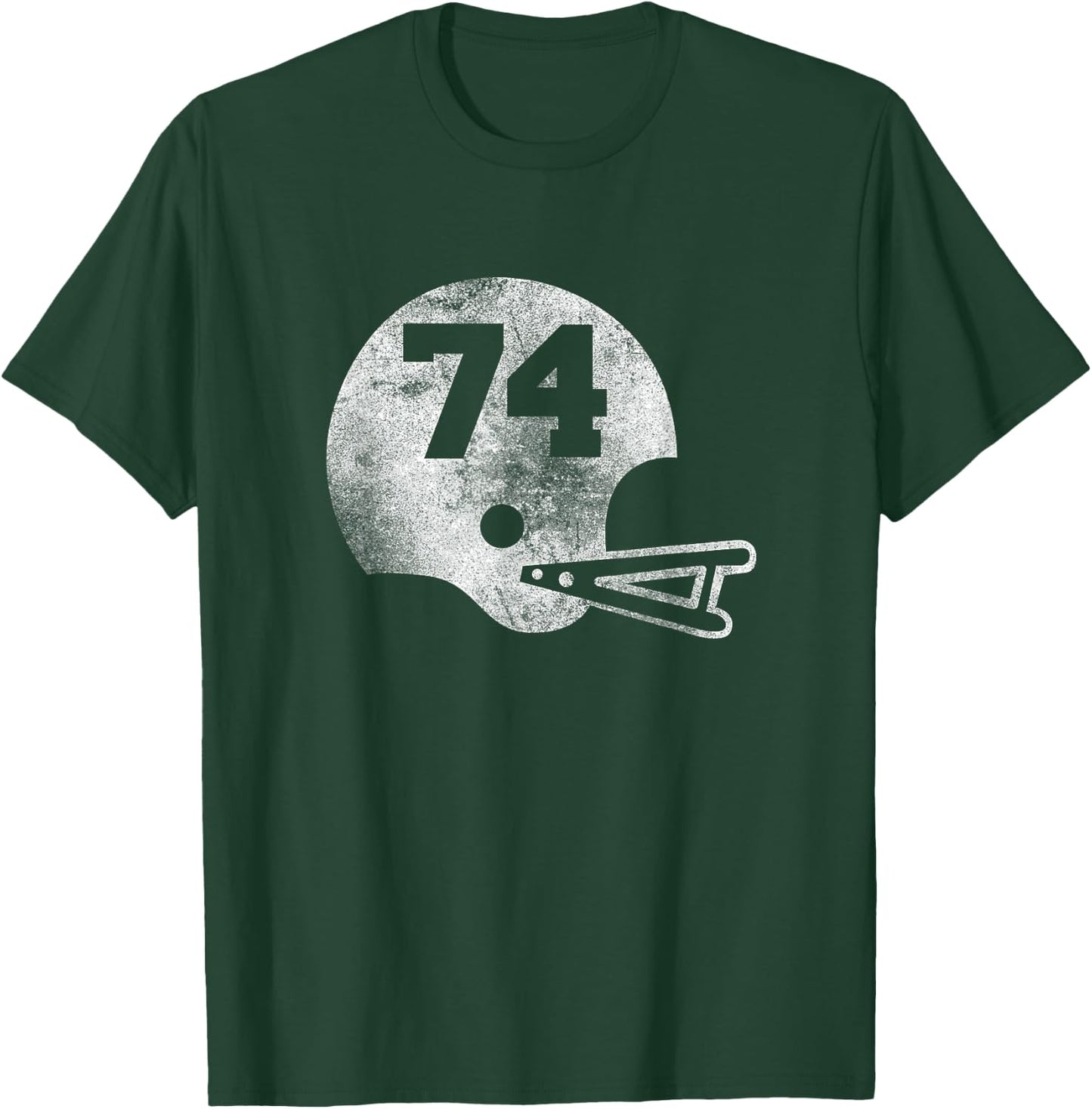 Vintage Football Jersey Number 74 Player Number T-Shirt - T-Shirt | Forest