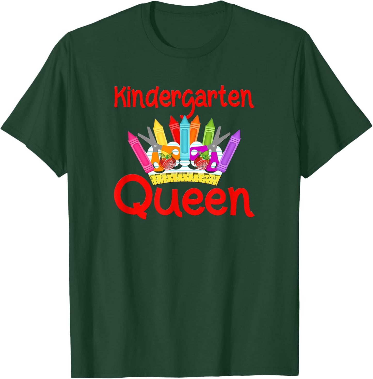 Kindergarten Queen Back To School T-Shirt - T-Shirt | Forest