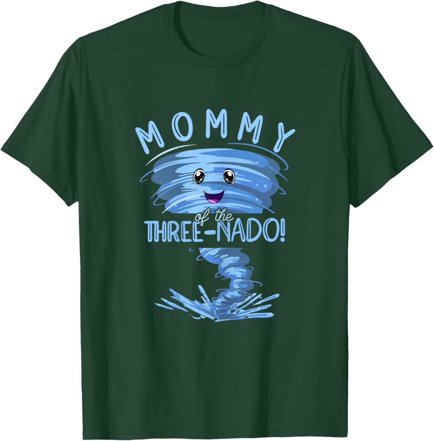 Mommy of the Three-Nado | Party 3nd Birthday | Tornado Mom T-Shirt - T-Shirt | Forest