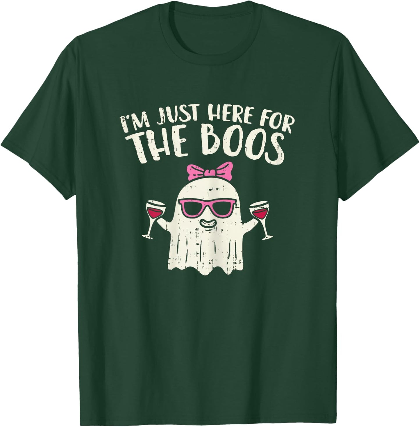 Im Just Here For The Boos Funny Halloween Costume T-Shirt - T-Shirt | Forest