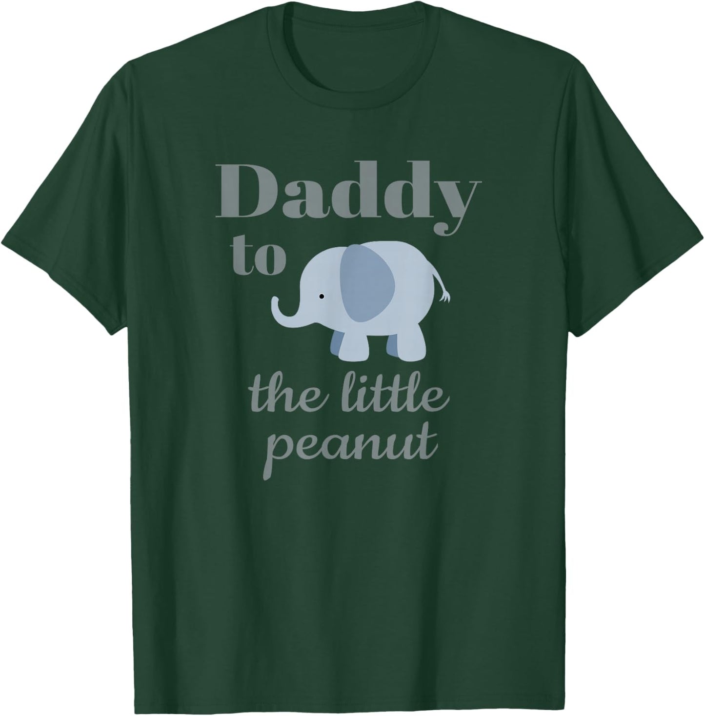 Matching Baby Shower Couples Shirt Elephant Daddy Peanut T-Shirt - T-Shirt | Forest