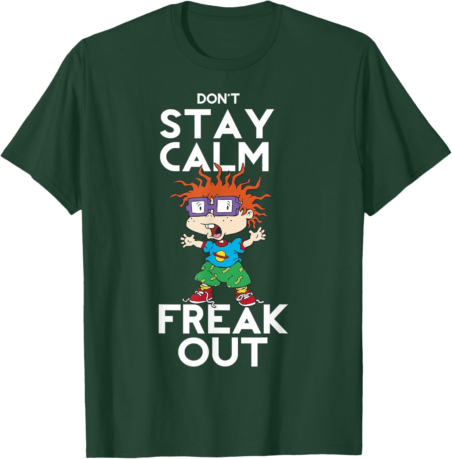 Rugrats Chuckie Don't Stay Calm Freak Out Graphic T-Shirt - T-Shirt | Forest