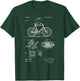 Vintage Patent Print 1900 Bicycle Cycling Gift T-Shirt - T-Shirt | Forest