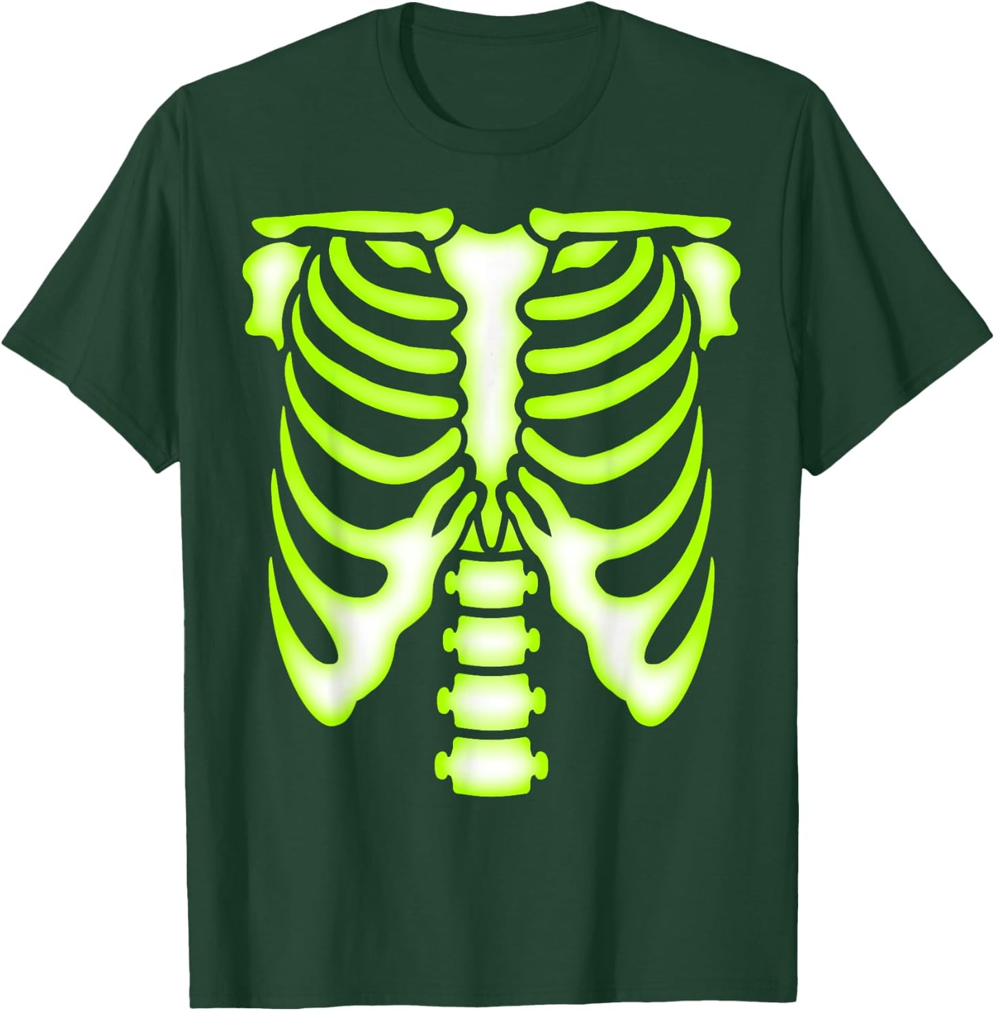 Skeleton Green Ribcage - Bones Halloween Costume T-Shirt - T-Shirt | Forest