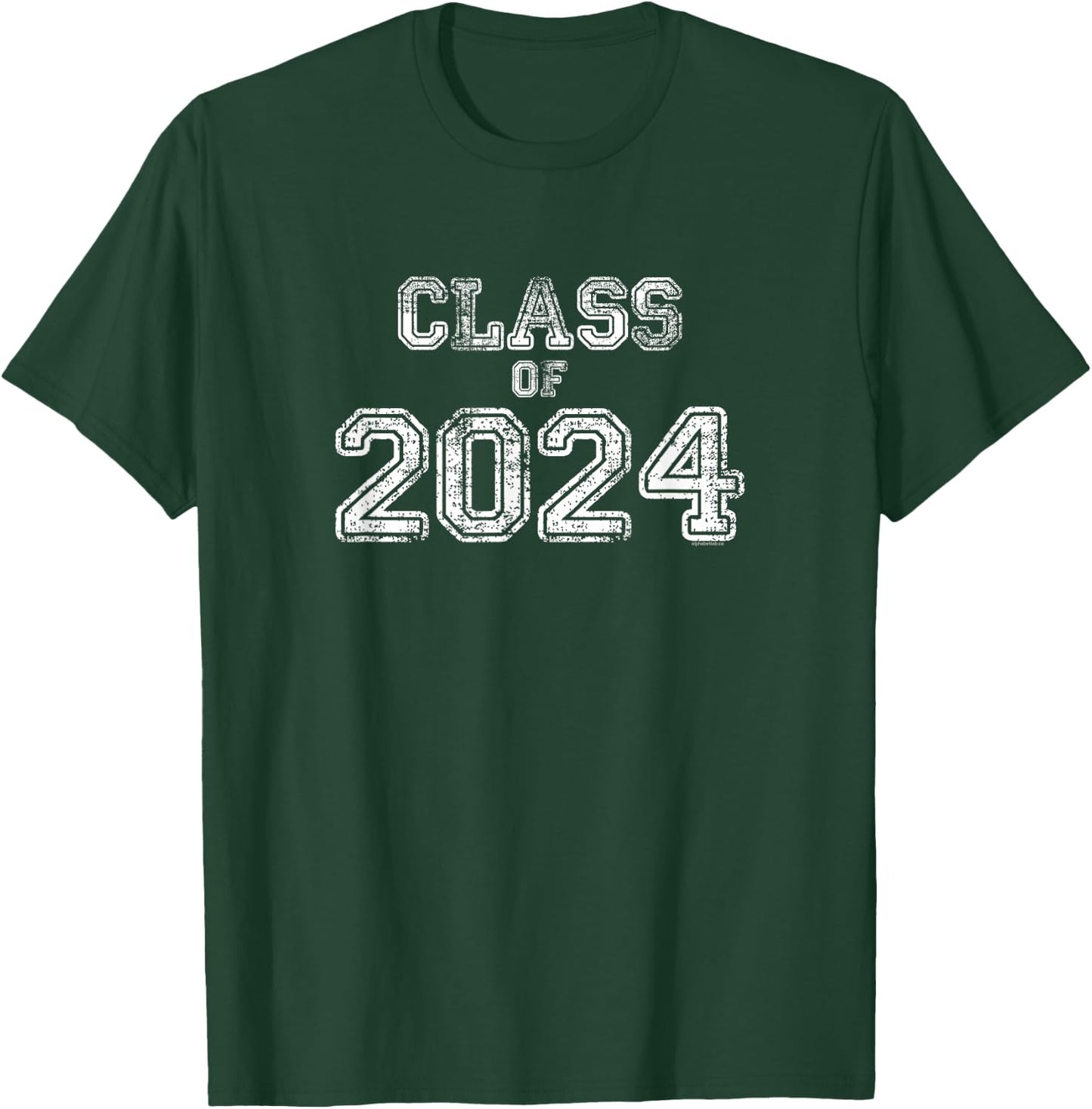 Class of 2024 | Senior 2024 Graduation Vintage School Spirit T-Shirt - T-Shirt | Forest