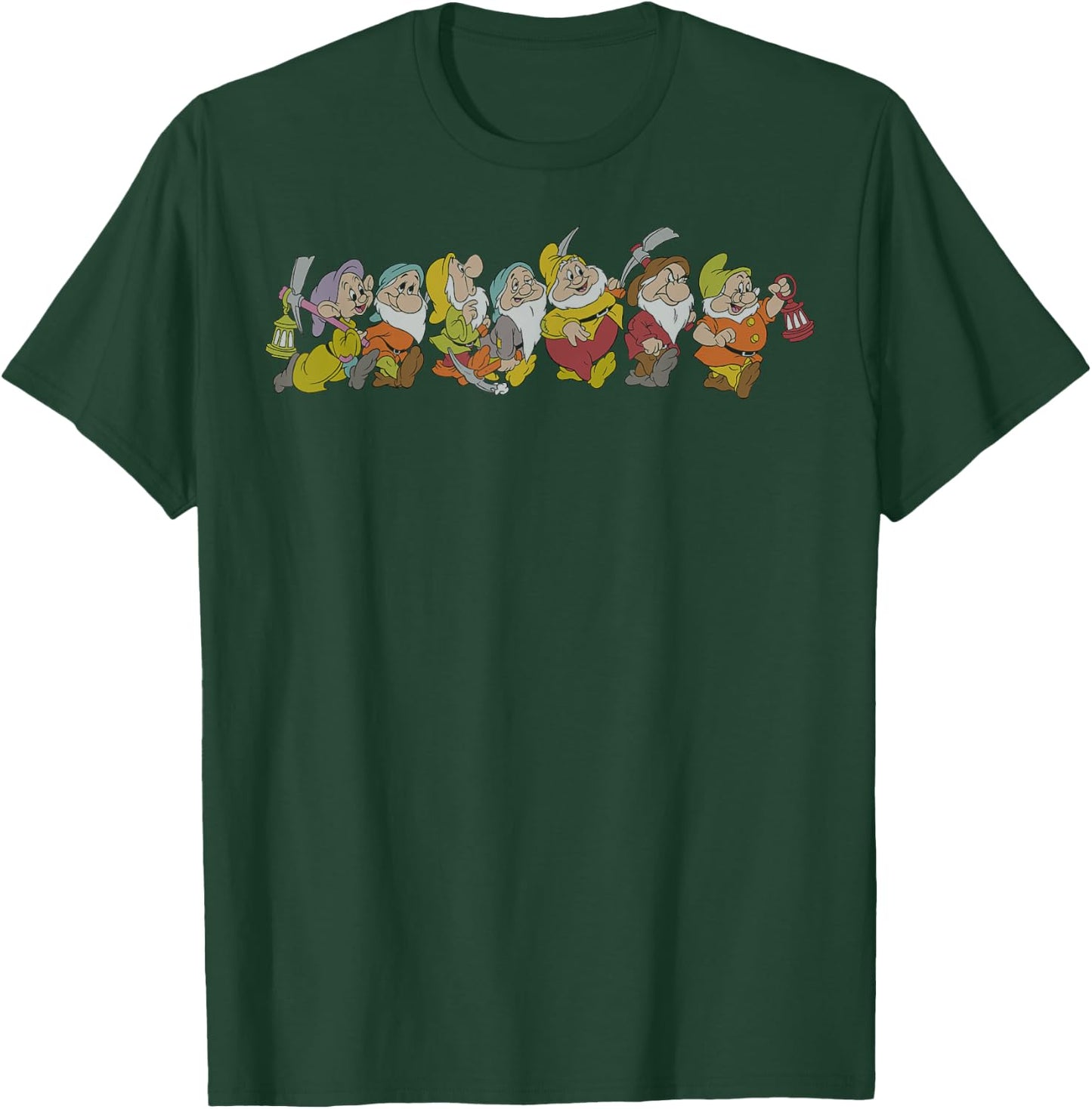 Disney Snow White and The Seven Dwarfs Marching in Line T-Shirt - T-Shirt | Forest