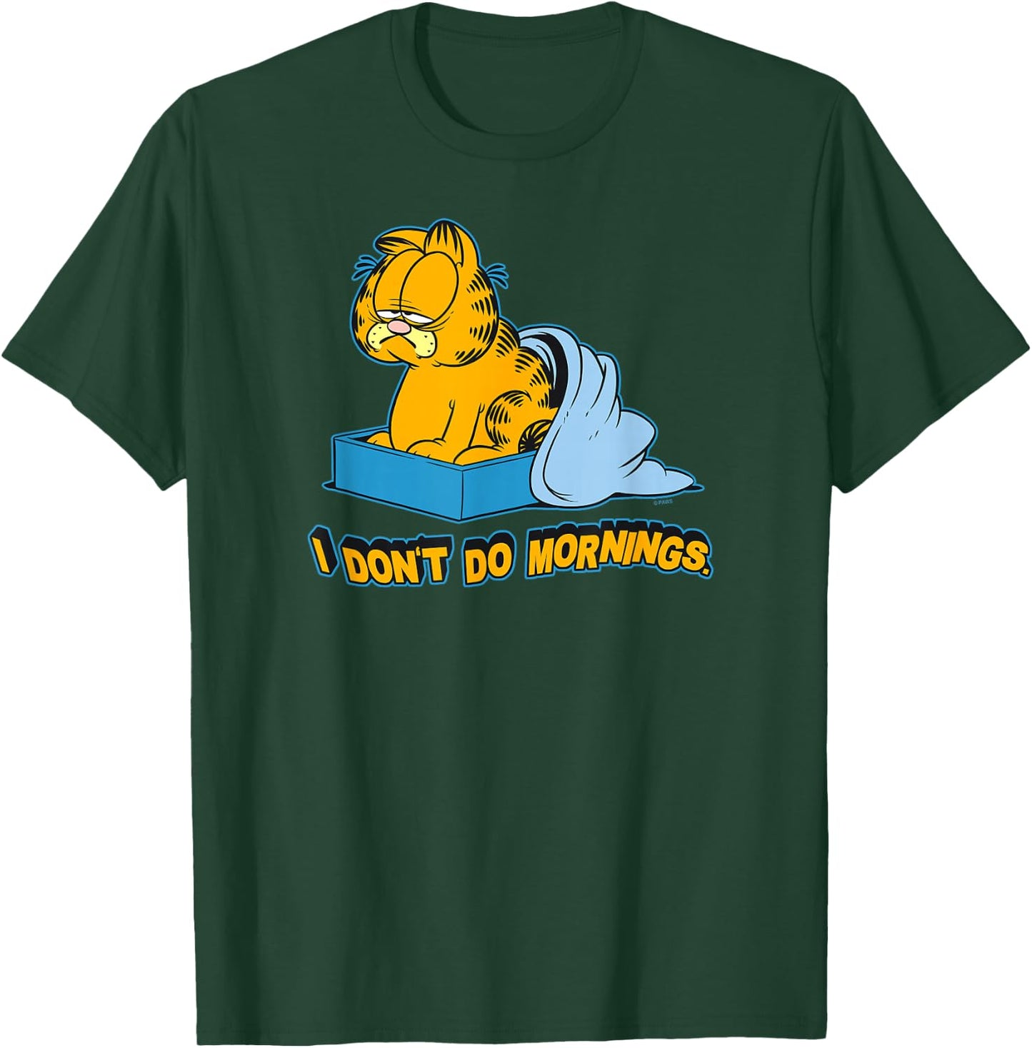 Garfield I Dont Do Mornings Small T-Shirt - T-Shirt | Forest