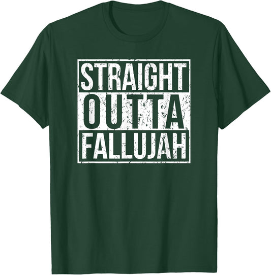 Proud Veteran Shirt, Straight Outta Fallujah T-Shirt - T-Shirt | Forest