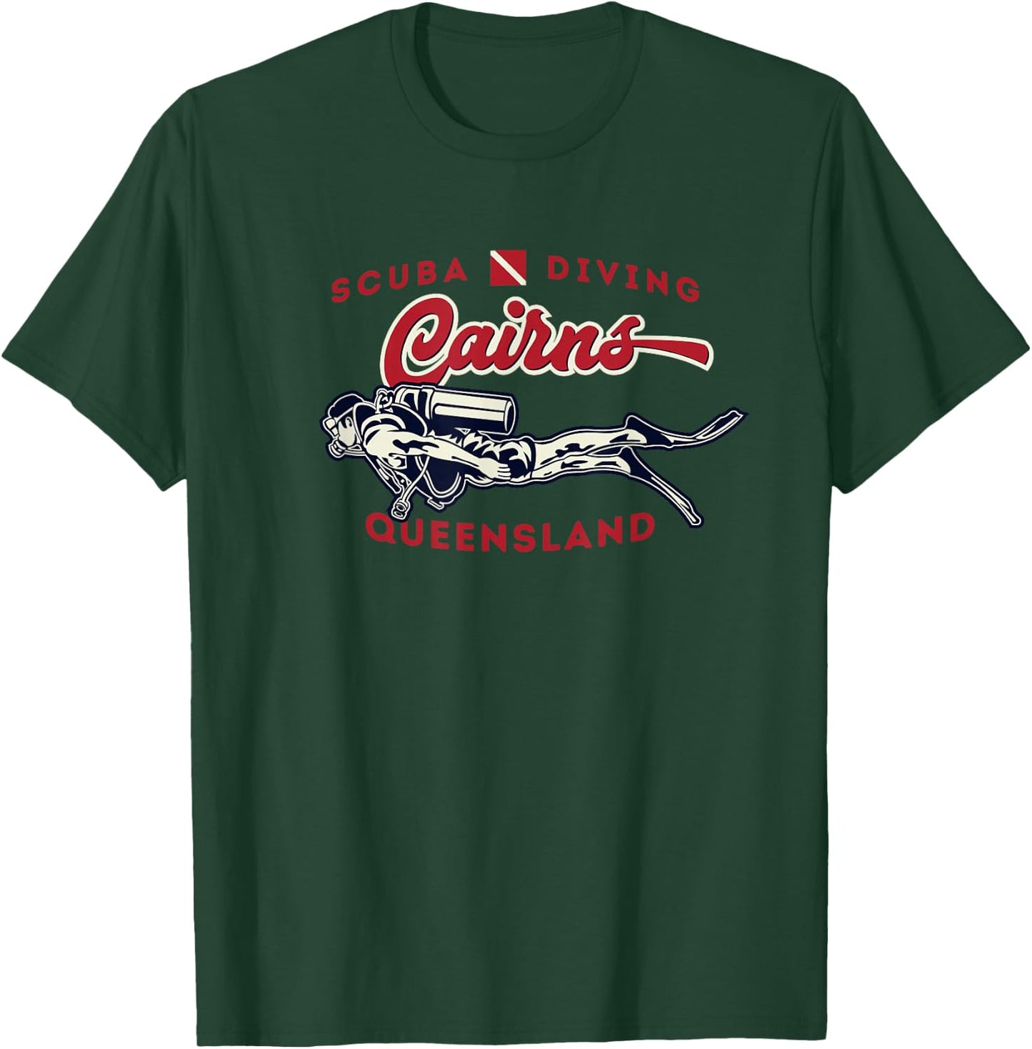 Cairns Queensland Australia Scuba Diver T-Shirt - T-Shirt | Forest