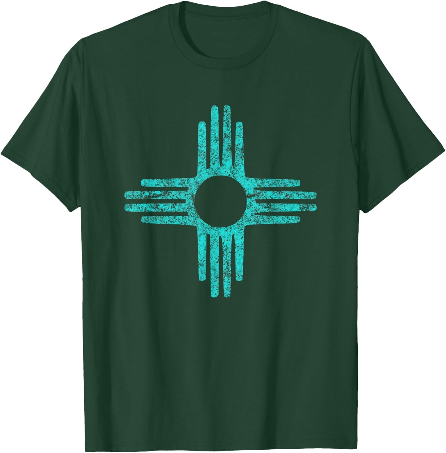 Zia Shirt Women New Mexico Gift Turquoise Zia Symbol T-Shirt - T-Shirt | Forest