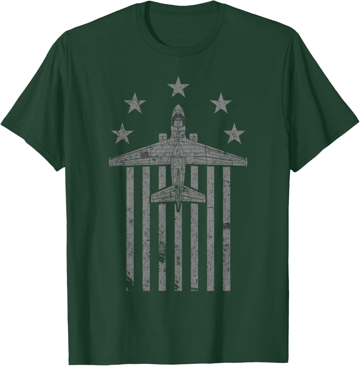S-3 Viking Stars & Bars Vintage ASW Jet Airplane T-Shirt - T-Shirt | Forest