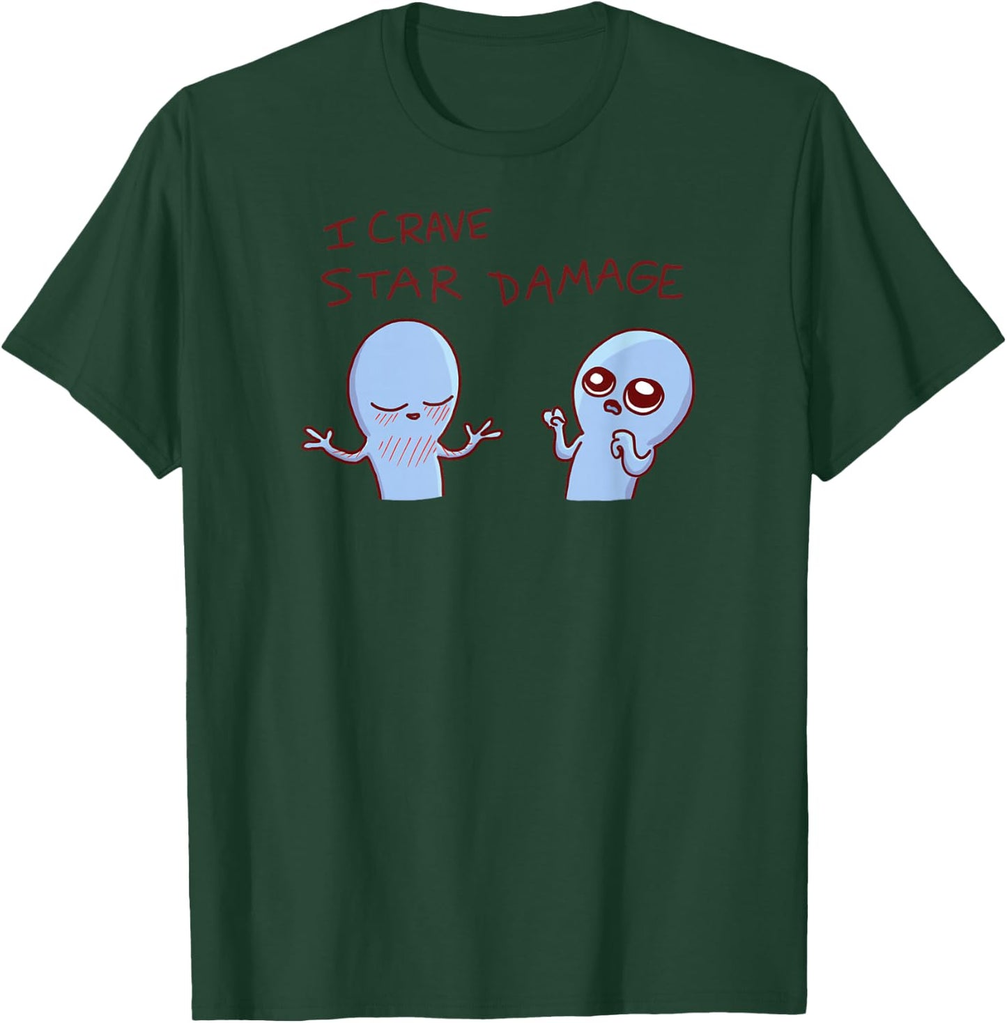 Threadless Nathan W. Pyle I Crave Star Damage Graphic T-Shirt - T-Shirt | Forest