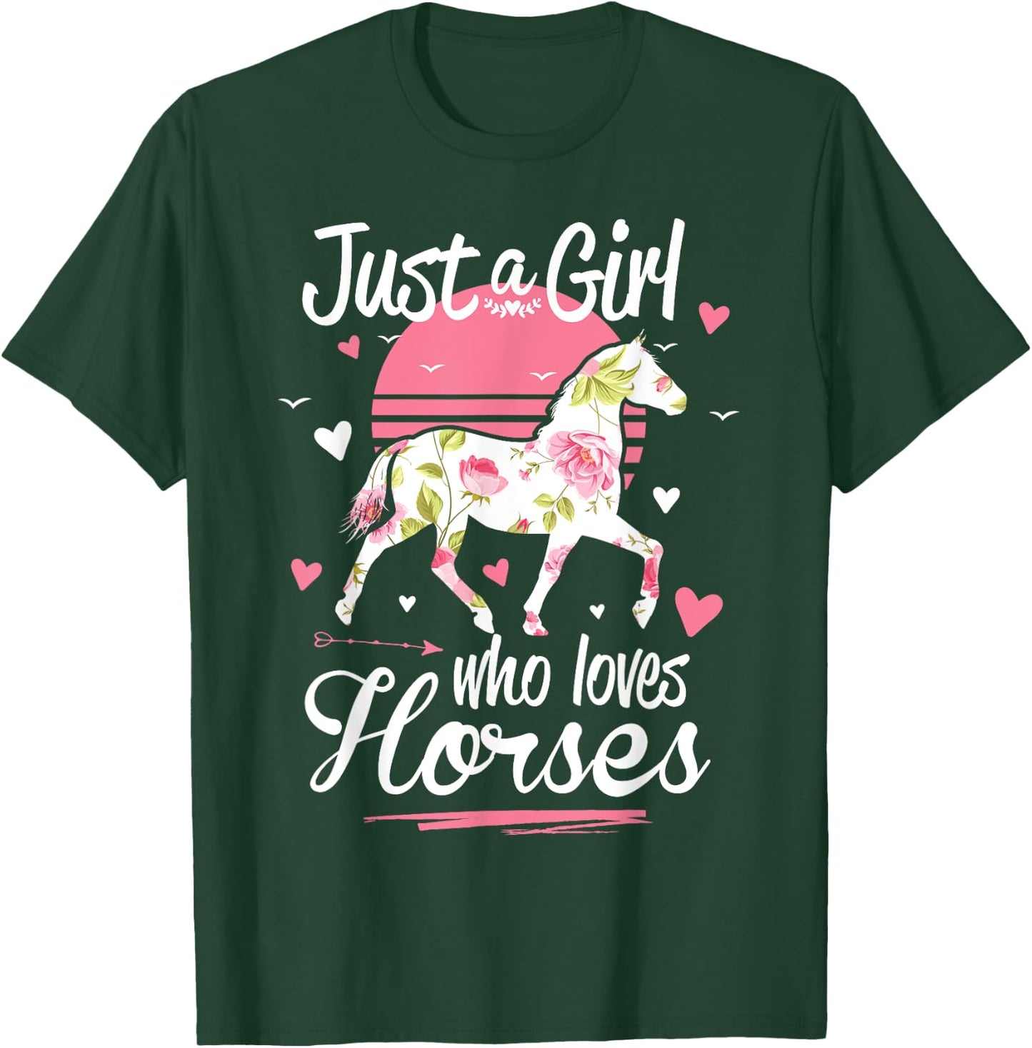 Just A Girl Who Loves Horses Shirt Vintage T-Shirt - T-Shirt | Forest