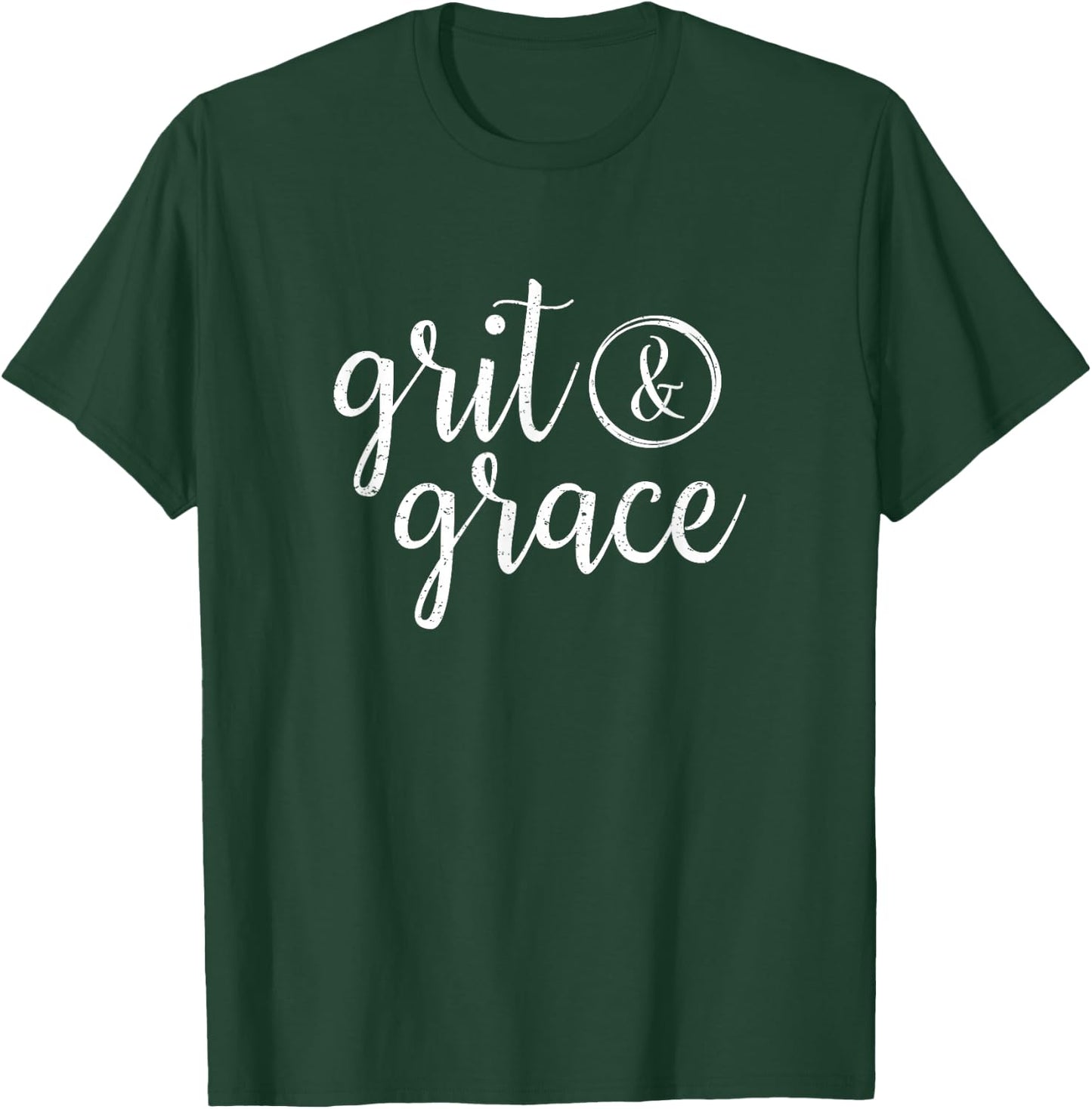 Grit & Grace Distressed Vintage Text T Shirt T-Shirt - T-Shirt | Forest