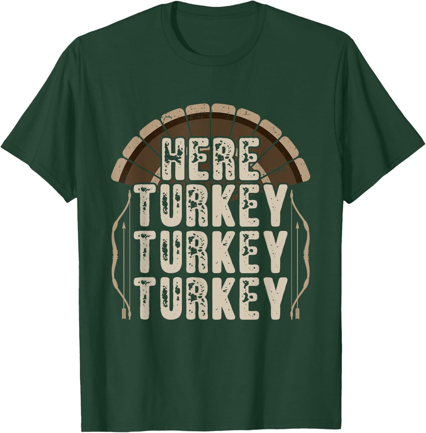 Turkey hunting Funny bow turkey hunter gift T-Shirt - T-Shirt | Forest