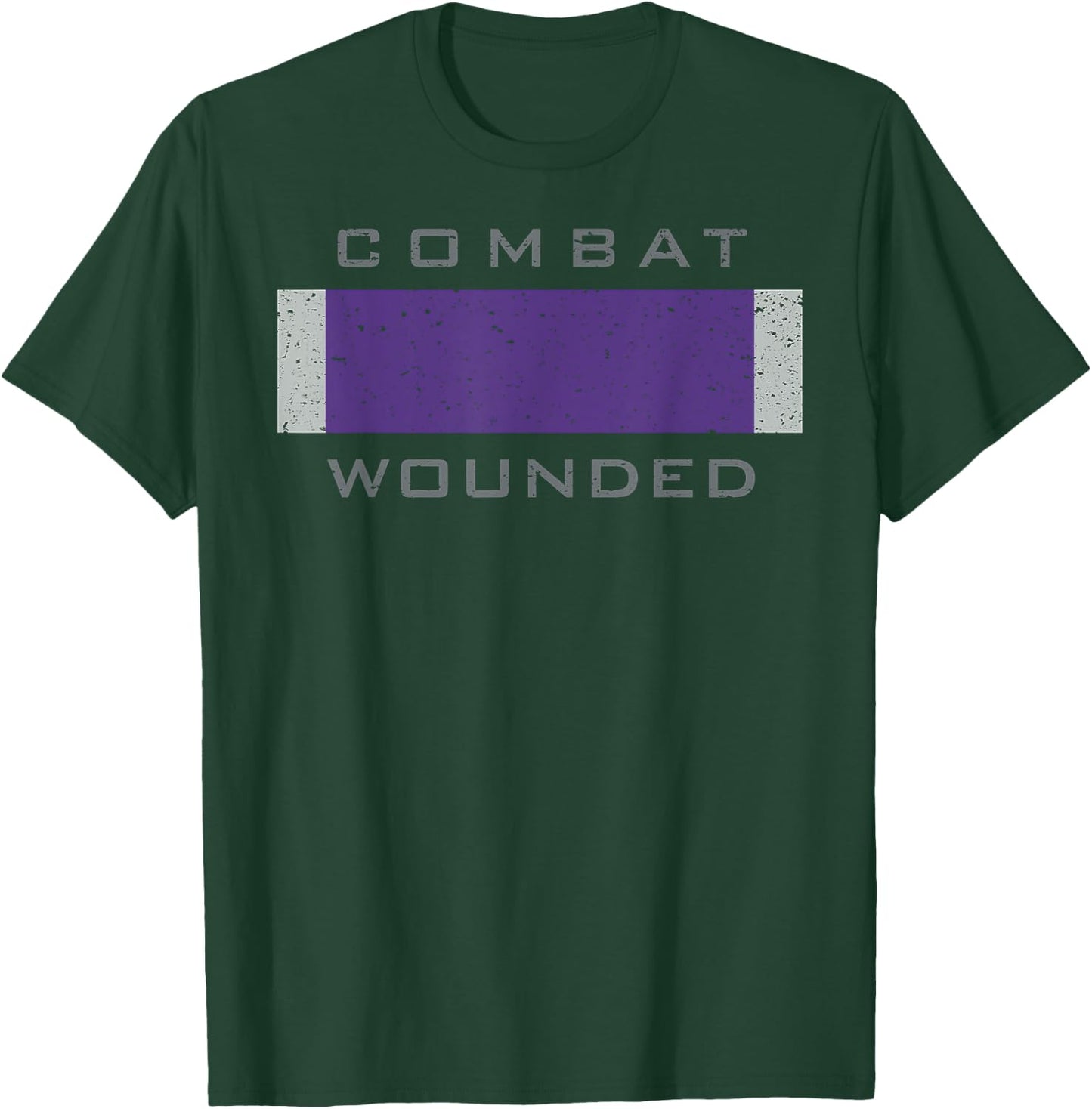 Purple Heart Award Veteran Combat Wounded T-Shirt - T-Shirt | Forest