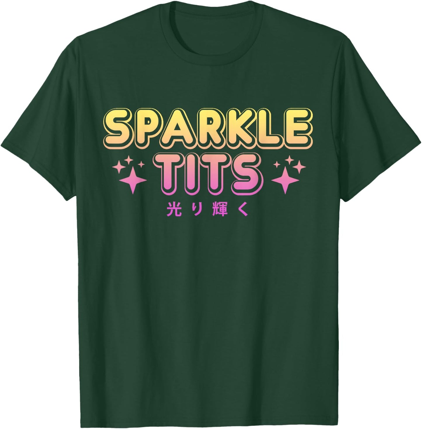 Pastel Goth Kawaii T Shirt - Sparkle Tits Sarcastic Gift T-Shirt - T-Shirt | Forest