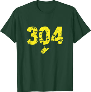 304 West Virginia Blue and Gold T-Shirt - T-Shirt | Forest