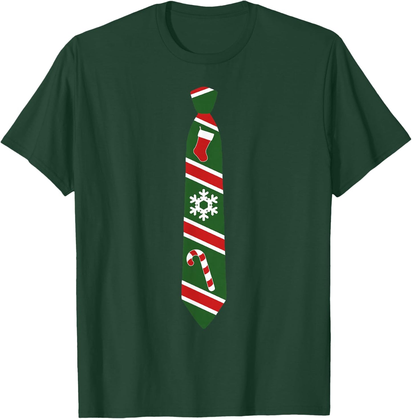 Funny Christmas Tie - Holiday Tuxedo Fun Design T-Shirt - T-Shirt | Forest