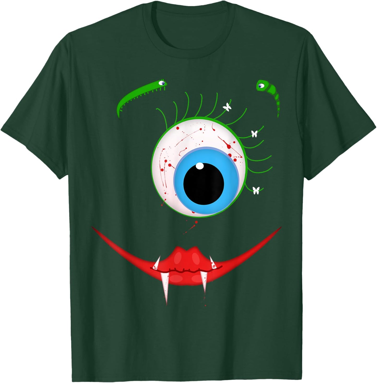 Cute Scary One-Eyed Bloodsucking Monster Halloween Costume T-Shirt - T-Shirt | Forest