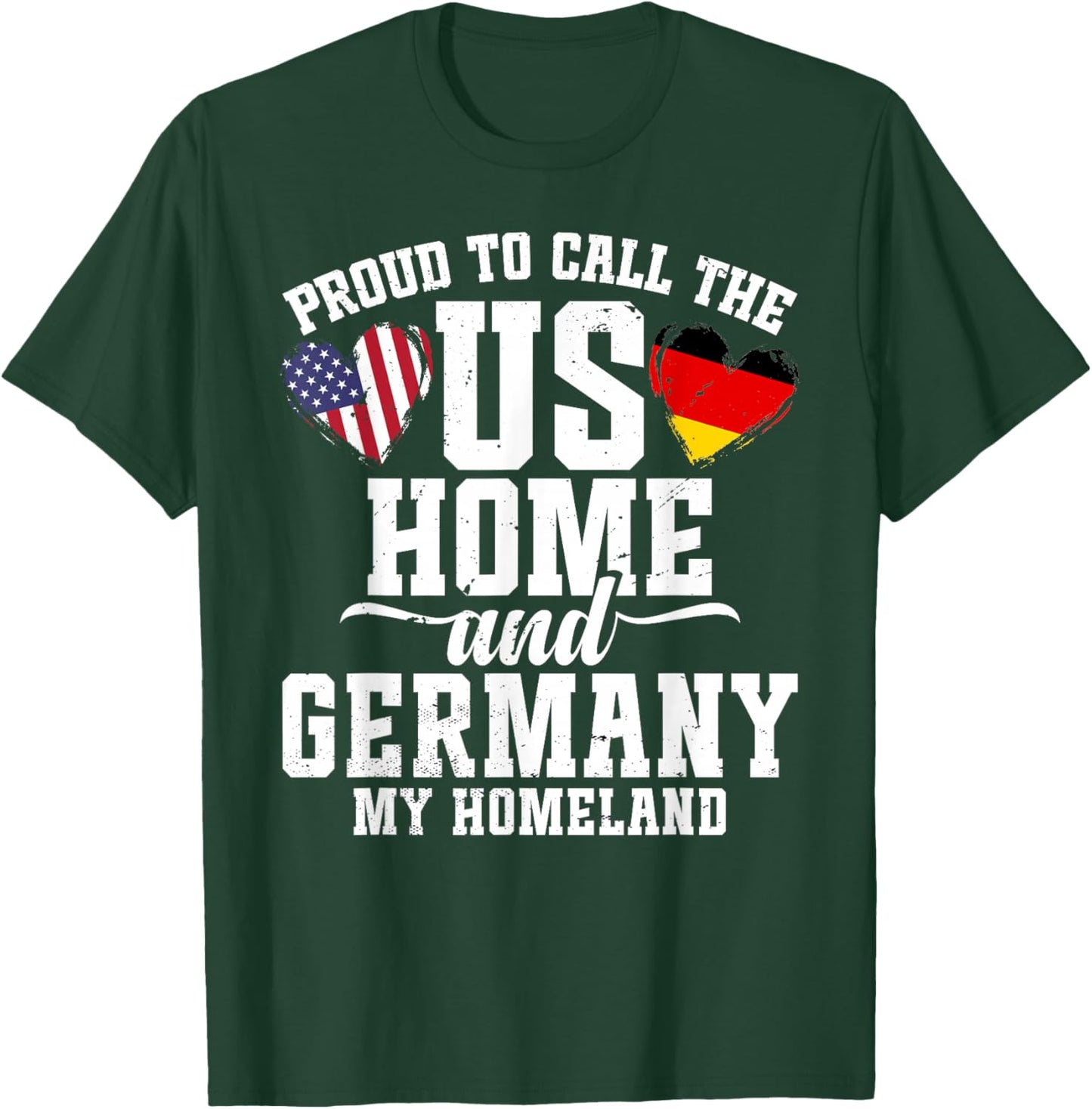 German Outfit & Women Uniform US Flag Germany T-Shirt - T-Shirt | Forest