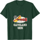 Women's Cleveland Ohio Hot Dogs Juicy Retro Food V-Neck T-Shirt - T-Shirt | Forest
