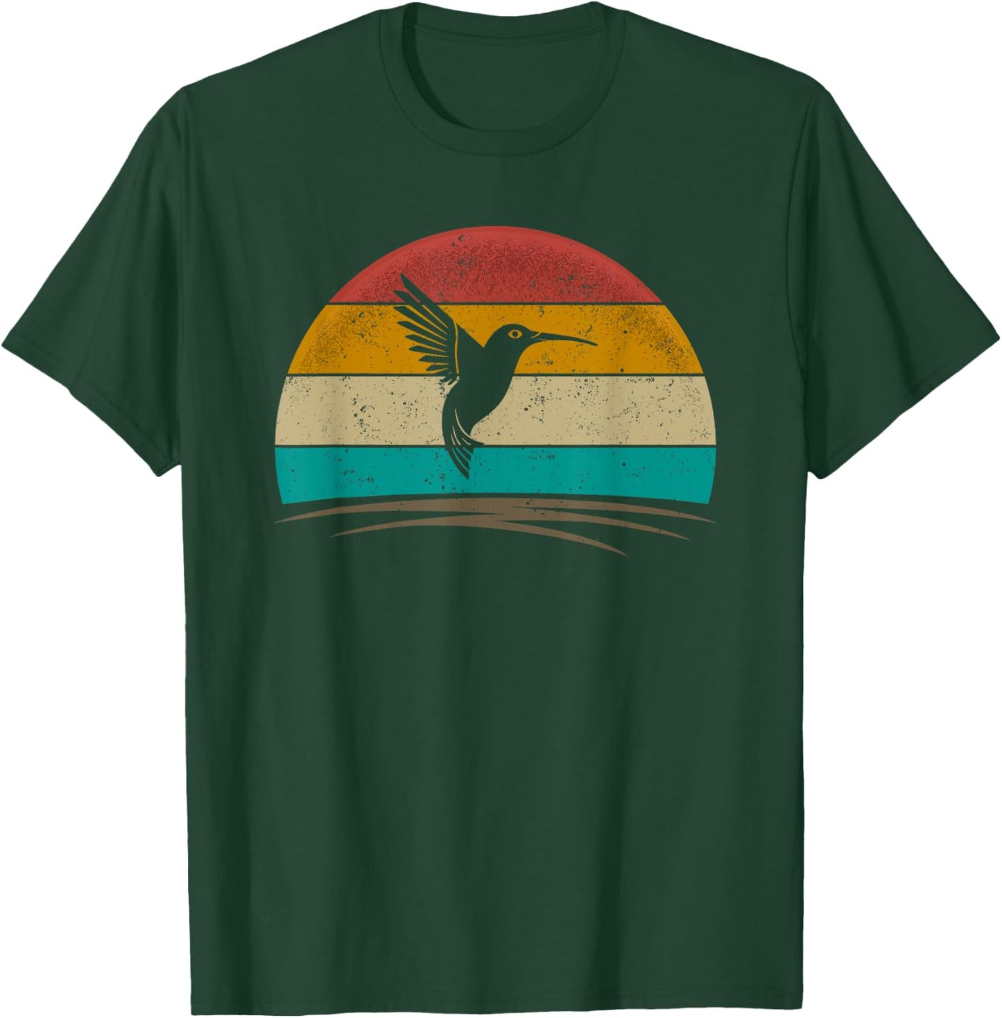 Retro Hummingbird Shirt Bird Watching Bird Hummingbird Lover T-Shirt - T-Shirt | Forest