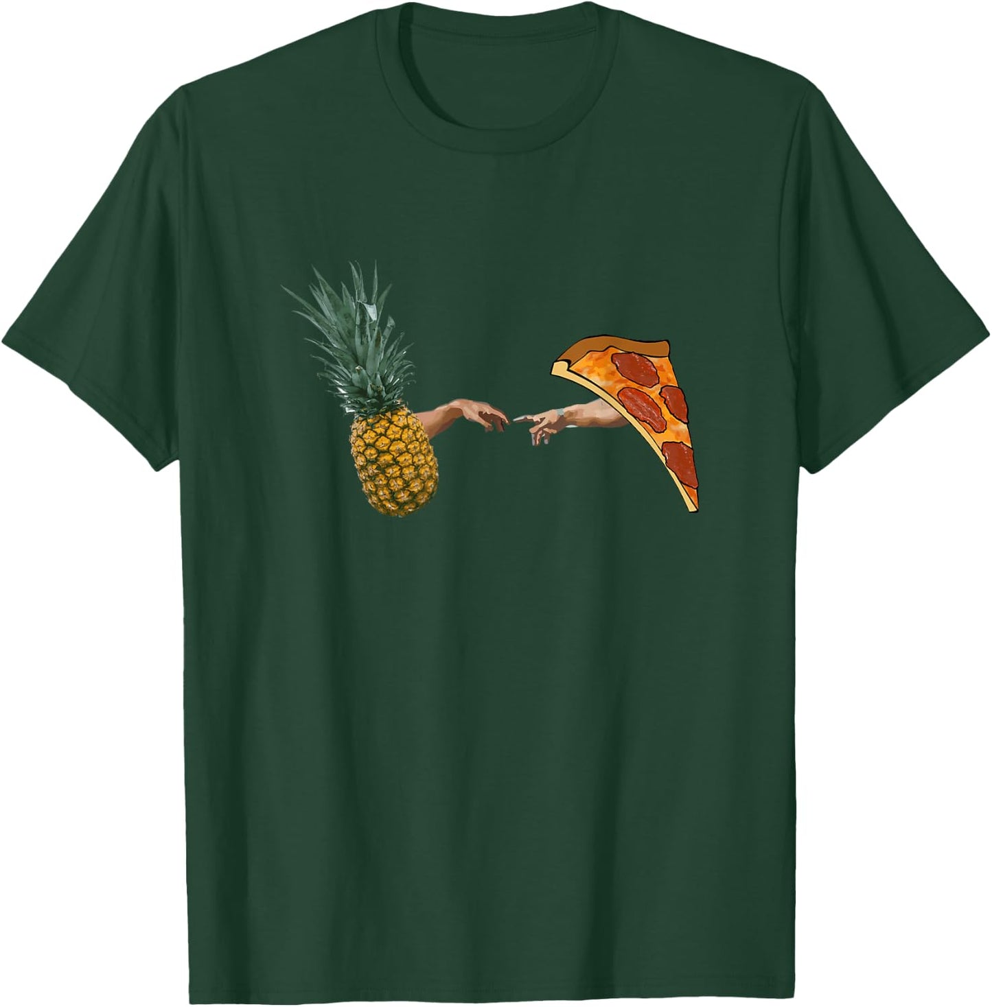 "Pineapple on Pizza Creation of a Masterpiece" Funny Pizza T-Shirt - T-Shirt | Forest