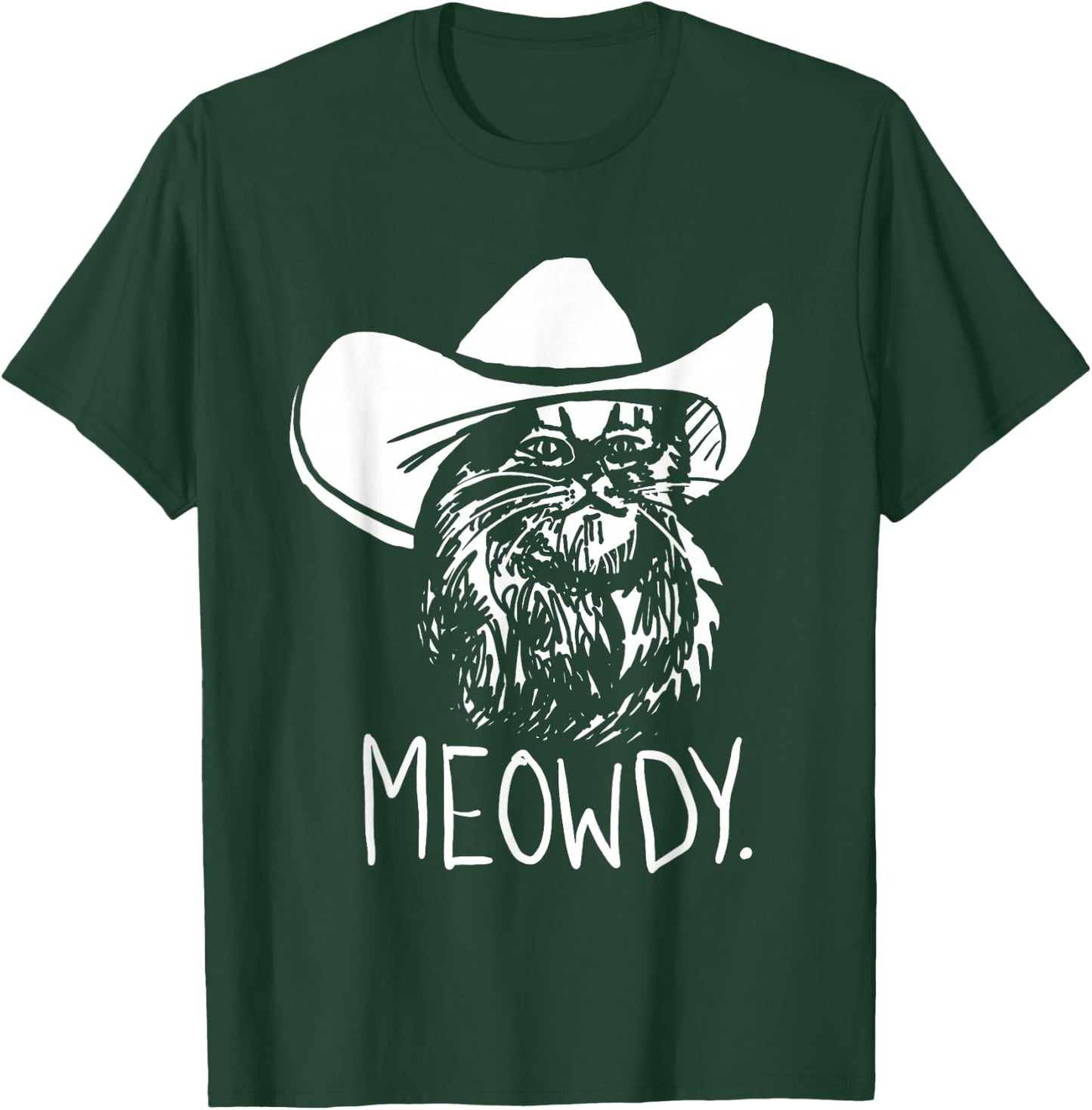 Meowdy Texas Cat Meme T-Shirt - T-Shirt | Forest