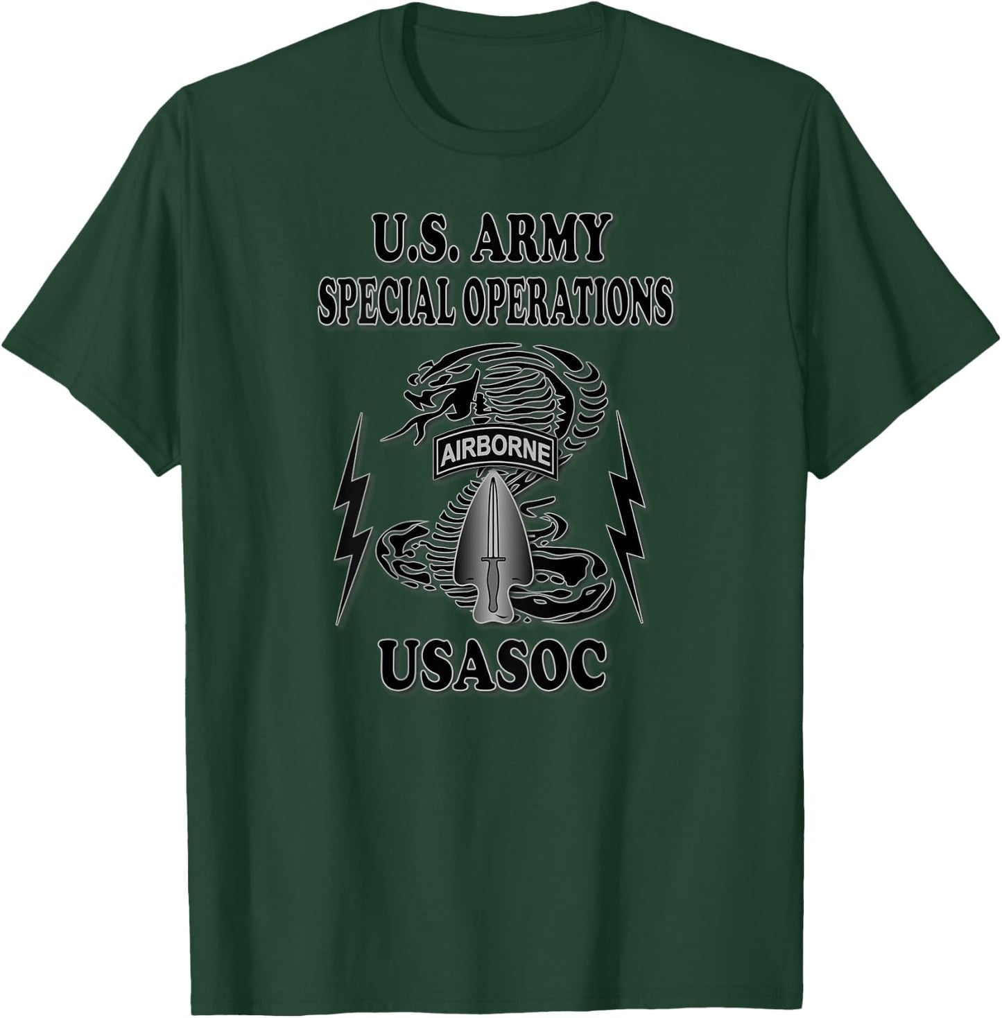 U.S. Army Special Operations (USASOC) (Back) T-Shirt - T-Shirt | Forest