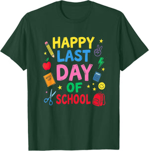 Happy Last-Day of School Teacher Student End of School Year T-Shirt - T-Shirt | Forest