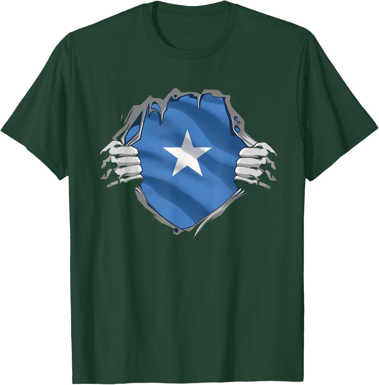 Super Somali Heritage Proud Somalia Roots Flag T-Shirt - T-Shirt | Forest