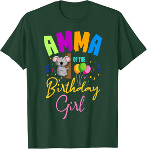 Amma Of The Birthday Girl Koala Family Bday Party T-Shirt - T-Shirt | Forest